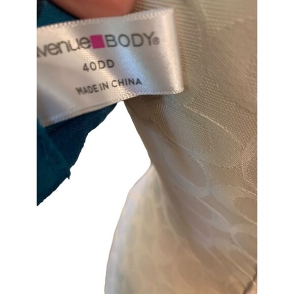 40DD Avenue Body Teal Lace Underwire Bra Padded Adjustable Strap - Picture 6 of 6